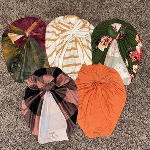 Bunny knots toddler turbans size medium ages 1-4 bundle of 5!